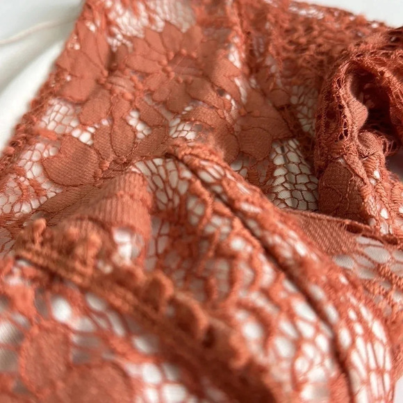 Floral Flower Lace Dress Sz SM - Picture 7 of 9